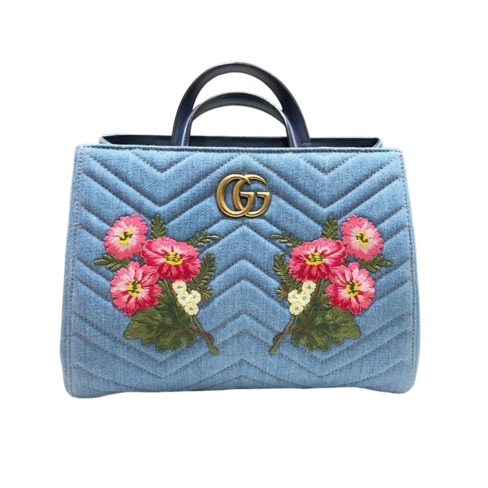 Gucci GG Marmont Denim Handbag